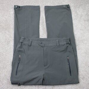 Cloudveil Pants Mens Large Gray Cargo Zip Pocket Poly Zip Ankles Hiking (36x34)